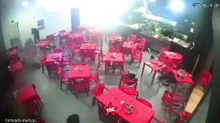 Sicarios Open Fire Inside Taco Restaurant In Mexico Killing Two (CCTV+Aftermath)