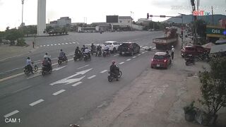 Group Of Riders Run Over By Crane Truck In Vietnam