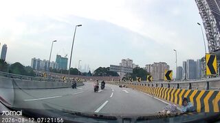 Rolling to death with his wife