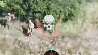 Drone destroyed two embracing katsapfaggots
