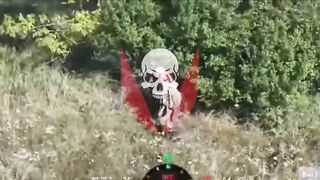 Drone destroyed two embracing katsapfaggots