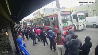 Careless Woman Run Over, Killed By Reversing Bus In Argentina