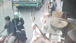 A Female Teenager Was Struck By A Truck After Falling