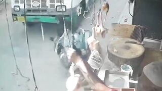 A Female Teenager Was Struck By A Truck After Falling