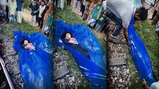 Woman in pieces killed by train