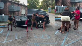 Titties and fists fly in the hood