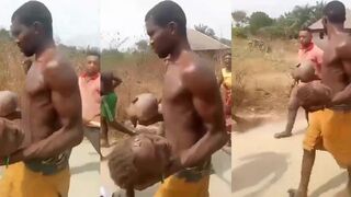 Ritualist Caught With Human Heads Paraded By Villagers