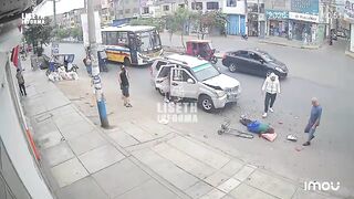 Woman Loading Trunk Mid-Road Struck by Vehicle In Peru