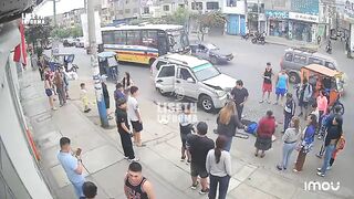 Woman Loading Trunk Mid-Road Struck by Vehicle In Peru