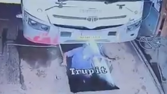 Workshop Sweeper Gets Run Over, Killed By Bus In India
