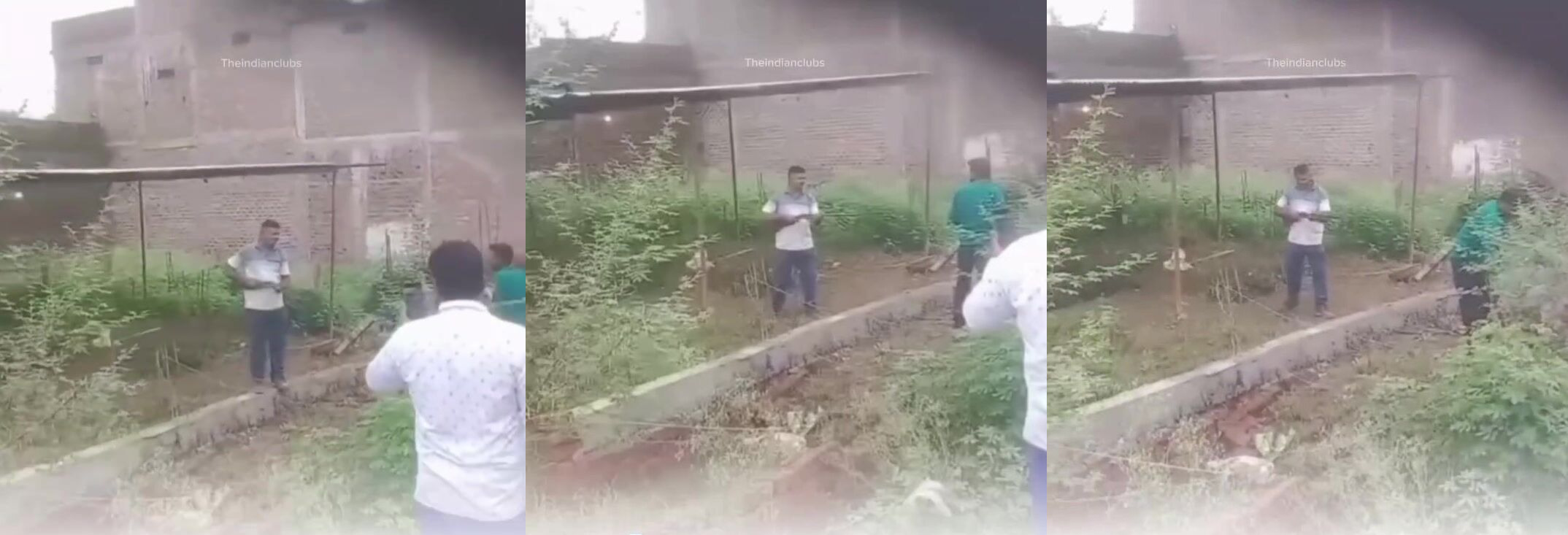 An Indian man shot and killed one person and injured two others in a land dispute.