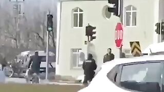 Turkish man shoots his head off with a shotgun infront of police (CLASSIC VIDEO)