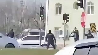 Turkish man shoots his head off with a shotgun infront of police (CLASSIC VIDEO)