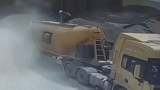 Concrete Plant Worker Sent To Orbit