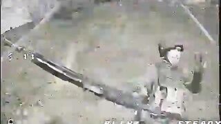 And another ruzky drops his AK to an Ukrainan drone in last failed attempt to defend