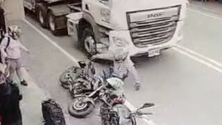 Beer Company Truck Kills Bad Luck Biker On Spot
