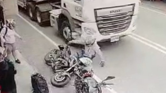Beer Company Truck Kills Bad Luck Biker On Spot