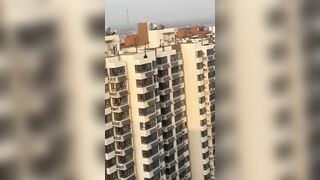 Man Leaps from High-Rise, Misses Inflatable Rescue Cushion