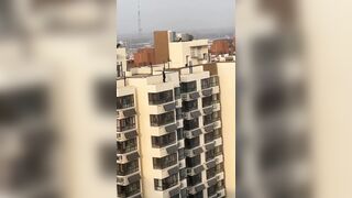 Man Leaps from High-Rise, Misses Inflatable Rescue Cushion
