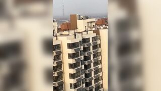 Man Leaps from High-Rise, Misses Inflatable Rescue Cushion