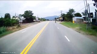 Dashcam Captures Final Moments Of Moped Rider