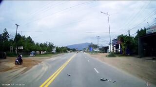 Dashcam Captures Final Moments Of Moped Rider