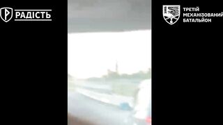 UAF optical drone hit a group of katsaps photographed near Donetsk stella
