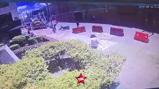 Hairy Sicko Attacks Police Officer With A Knife Before Being Shot