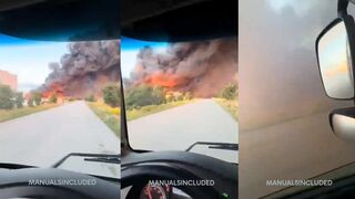UKRAINIAN ARMY'S WAREHOUSES BURNING FOR DAYS
