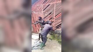 Ugly Thief Gets Beaten By Owner Of Stuff He Tried To Steal