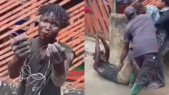 Ugly Thief Gets Beaten By Owner Of Stuff He Tried To Steal