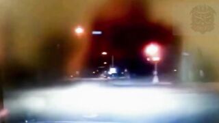 Flying suspect obliterates himself and a police officer while fleeing