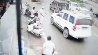 India: Gangster's Thar Runs Over Coconut Seller During STF Chase