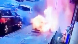 US: Queens Transformer Blows Up Spectacularly, Sky Turns Blue