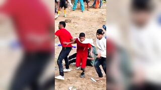 Bullrider Gored In  The Ass During Event In Colombia