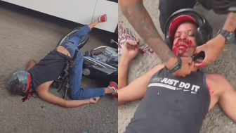 Last Seconds Of Motorcyclist In Caracas