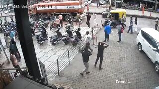 Moped Rider Slips, Falls And Gets Run Over By Tunker Truck