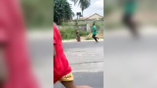 Thief Tries To Escape From Mob While His Head Is On Fire