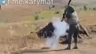 Stupid katsap shoots in a ground from RPG7, rocketjump failed
