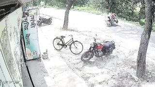 India: Biker Dies After Sudden Turn Causes High-Speed Collision