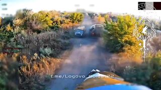 Exploding supply truck and its passengers.