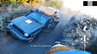 Exploding supply truck and its passengers.