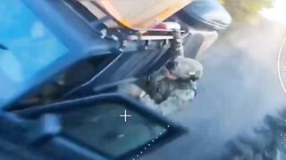 Exploding supply truck and its passengers.