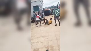 Property Owners Punishing A Thief In Nigeria
