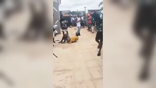 Property Owners Punishing A Thief In Nigeria