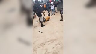 Property Owners Punishing A Thief In Nigeria