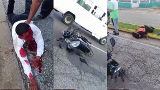 Blood painted the asphalt black