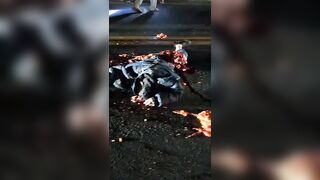 Man Completely Destroyed By Truck In Guatemala