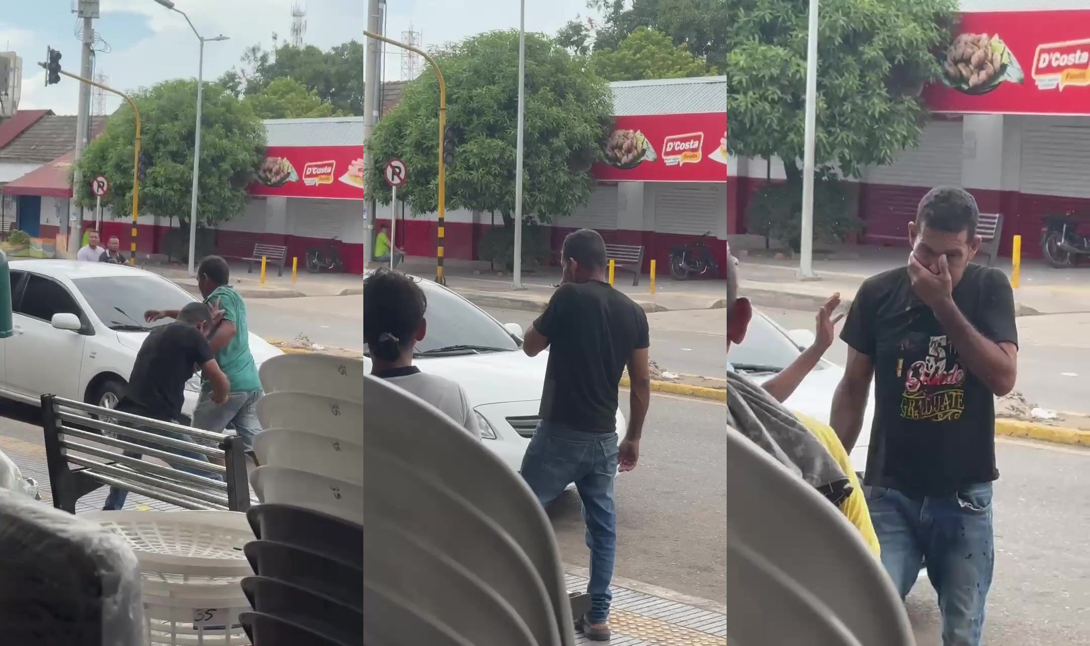 Face slashed in fight