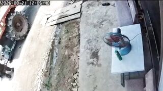 Rider Crashes Into A Parked Tractor,dies